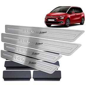 Soleira Citroen C4 Grand Picasso 2016 2019 Prata Baixo Relev
