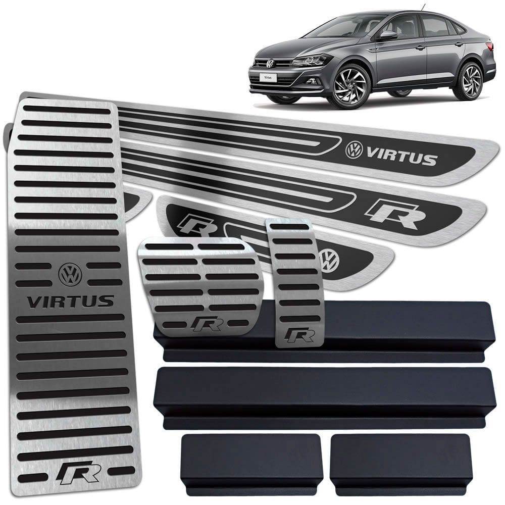 Descanso Pedaleira Automático Soleira Preto AR Virtus R-Line