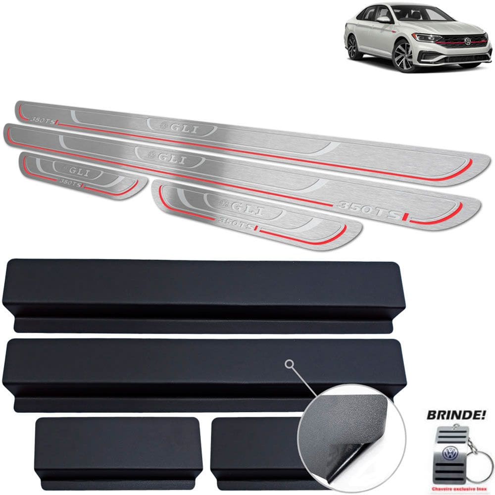 Soleiras de Portas Inox Prata Volkswagen Jetta Gli 350 Tsi