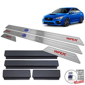 Soleira Subaru Impreza Wrx 2014 A 2018 Prata Baixo Relevo
