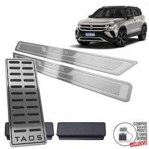 Taos 2022/ Descanso de Pé Preto + Soleira de Porta Aço Inox