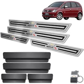 Soleira Chevrolet Meriva SS 2005 A 2010 Preto Baixo Relevo
