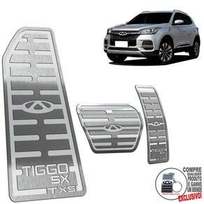 Descanso + Pedaleira Chery Tiggo 5X TXS 2019 A 2022 Prata
