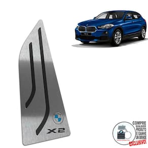 Descanso De Pé Em Aço Inox Bmw X2 2018 a 2022 Preto