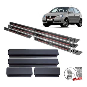 Soleira Volkswagen Polo GT 2009 2010 Preto Alto Relevo