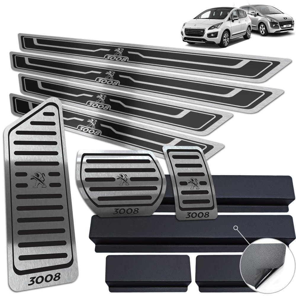 Descanso Pedaleira Soleira Peugeot 3008 2011/2016 Preto