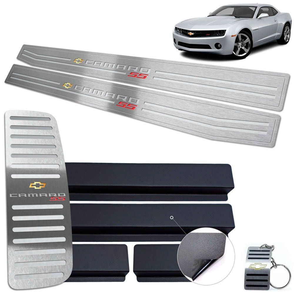 Descanso E Soleiras Em Inox Prata Chevrolet Camaro SS