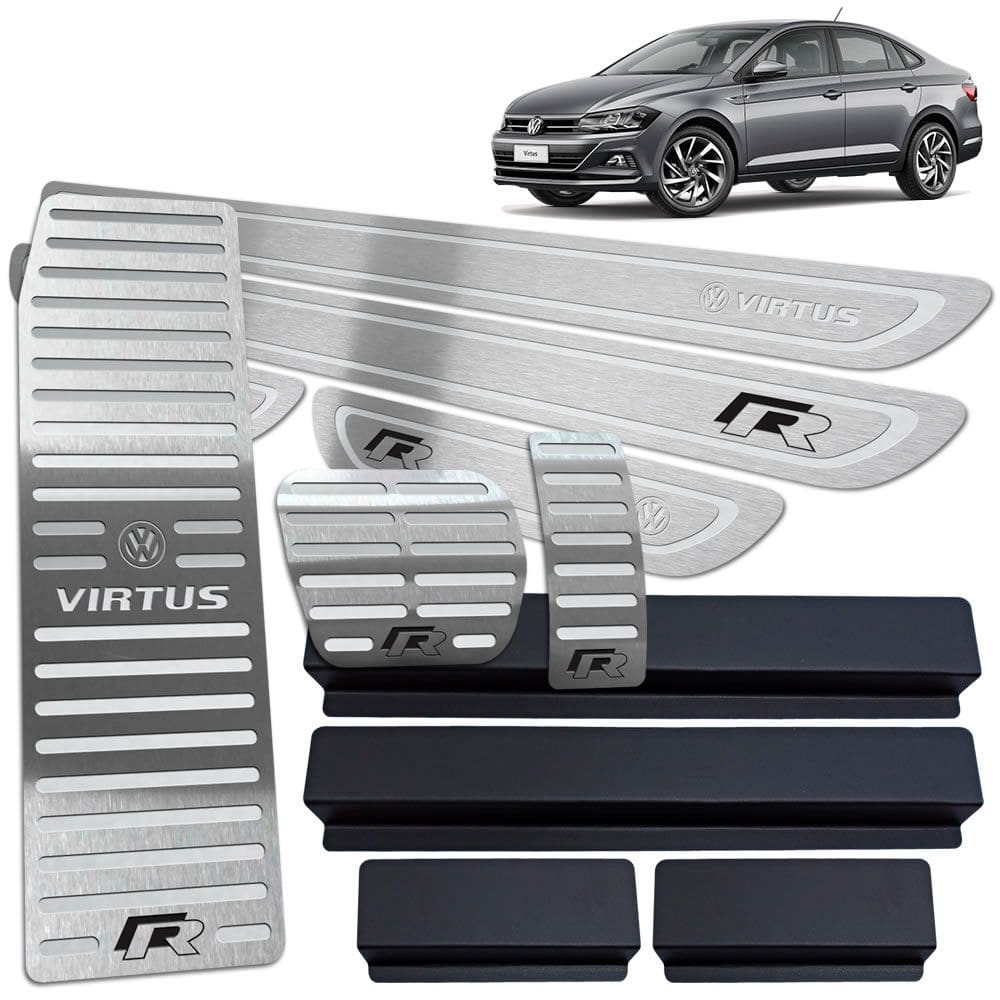 Descanso Pedaleira Automático Soleira Prata BR Virtus R-Line