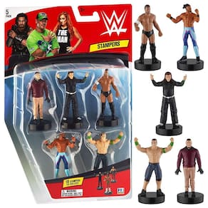 WWE Wrestler Stampers 5pk Hardy Kofi Kingston John Cena Finn
