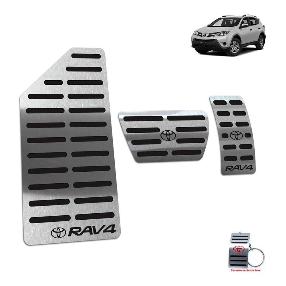 Pedaleira Automático + Descanso de Pé Rav4 2001 a 2012 Preto