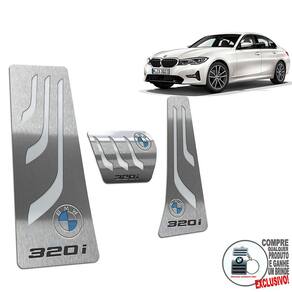 Descanso + Pedaleira Automático Prata Bmw 320I G20 2020 2021