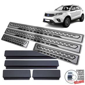 Soleira De Porta Gravação Preto Baixo Relevo Ford Territory