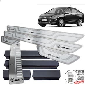 Descanso + Soleira Onix Plus Midnight 2020 2022 Prata
