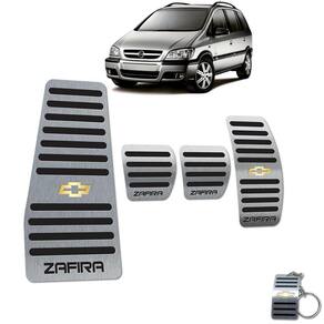 Pedaleira Manual + Descanso Zafira 2001 A 2012 Preto
