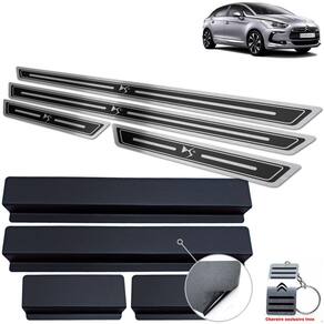 Soleira Aço Inox Preto Alto Relevo Citreon DS5 2012 A 2018