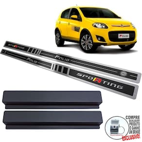 Soleira Fiat Palio Sporting 2012 A 2017 Preto Alto Relevo