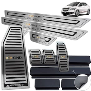 Descanso Soleira Pedaleira Preto Onix Effect 2013 a 2019
