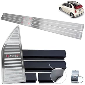 Descanso E Soleira Prata Aço Inox 500 Cabrio 2012 A 2015