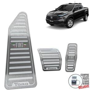 Descanso + Pedaleira Automático Fiat Toro 2022 / Prata