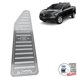 Descanso De Pé Em Aço Inox Fiat Toro 2022 / Prata