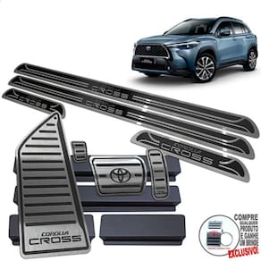 Descanso Pedaleira Soleira Toyota Corolla Cross 2022 Preto