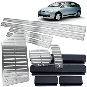 Descanso Pedaleira Automático Soleira Prata Citroen C4 Hatch