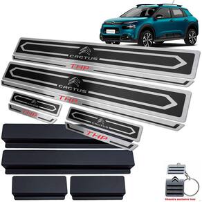 Soleira De Porta Citroen C4 Cactus Thp Preto Alto Relevo