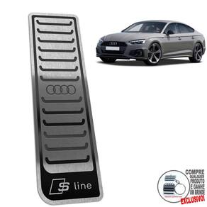 Descanso De Pé Aço Inox Audi A5 S Line Preto