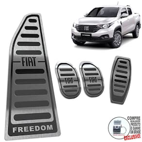Pedaleira Manual E Descanso Fiat Strada Freedom Preto