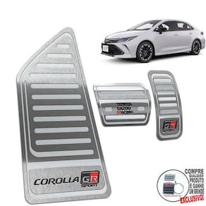 Descanso + Pedaleira Corolla Gr Sport 2020 A 2022 Prata