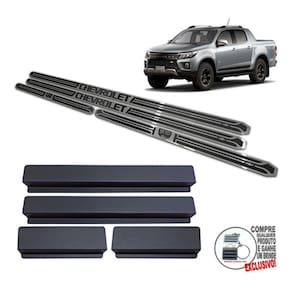 Soleira Chevrolet S10 High Country 2022 Preto Alto Relevo