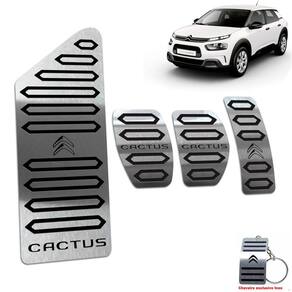 Descanso + Pedaleira Manual Citroen C4 Cactus Aço Inox Preto