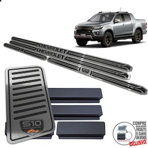 Descanso + Soleira S10 High Country 2022 Preto Alto Relevo