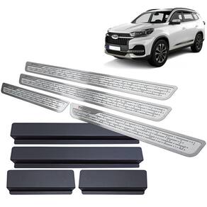 Soleira de Porta Chery Tiggo 8 2021 2022 Prata Alto Relevo