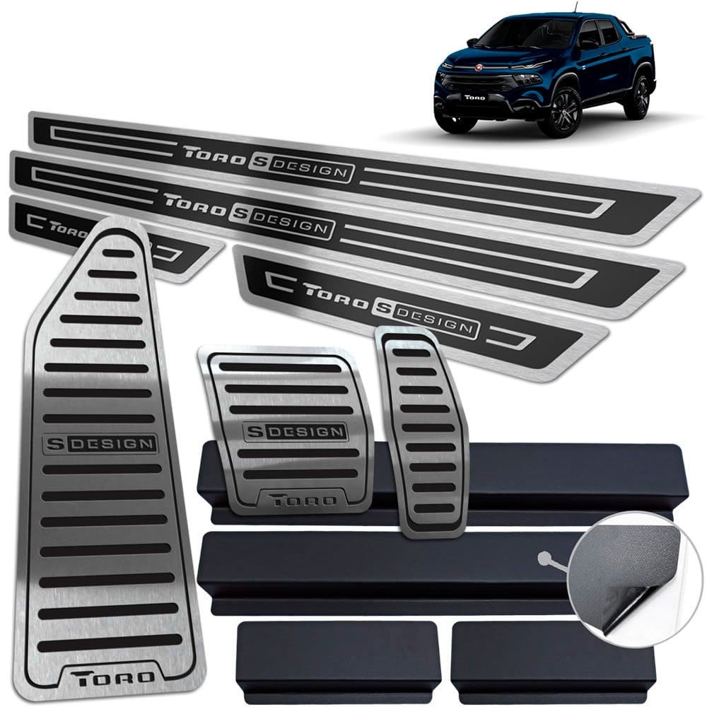 Descanso Pedaleira Automático Soleira Toro S-Design Preto