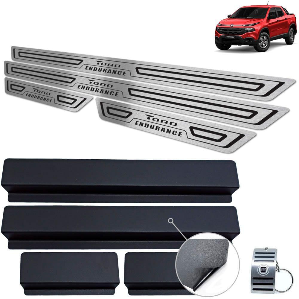 Soleira Fiat Toro Endurance 2016 a 2021 Preto Baixo Relevo