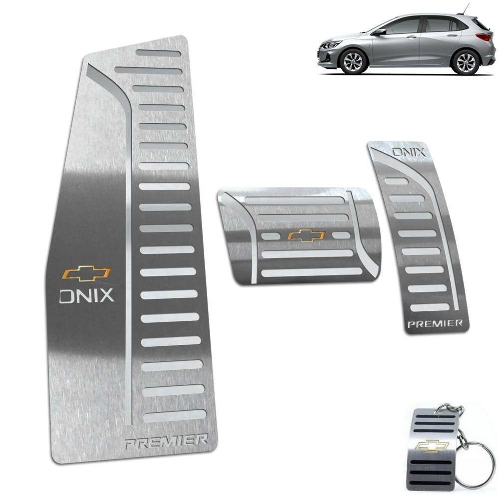 Descanso + Pedaleira Chevrolet Onix Premier 2020 Prata