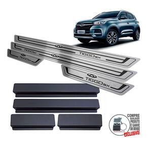 Soleira de Porta Chery Tiggo 5X 2021 2022 Preto Baixo Relevo