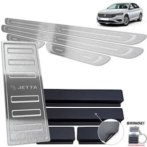 Descanso + Soleira Prata Inox Volkswagen Jetta Comfortline