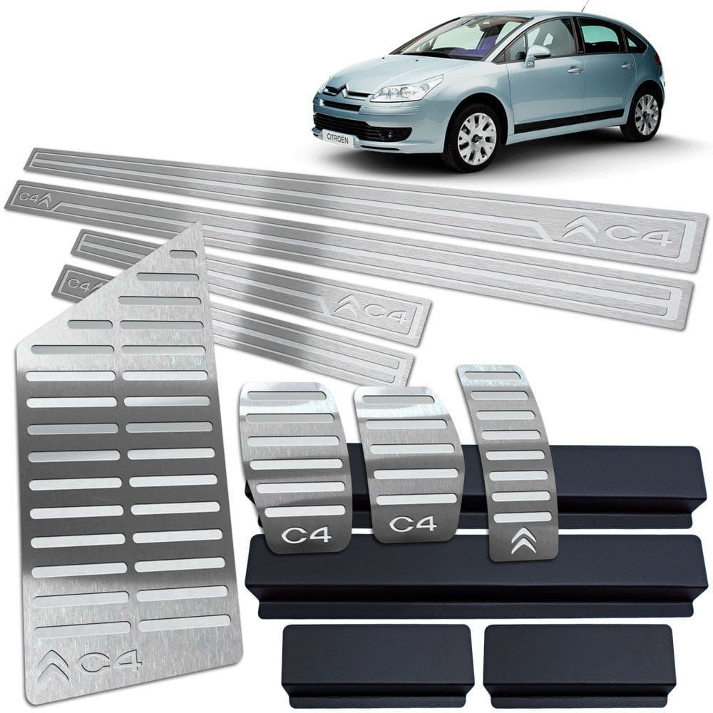 Descanso Soleira Pedaleira Manual Citroen C4 Hatch Prata