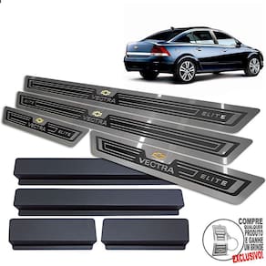 Soleira Chevrolet Vectra Elite 2006 2011 Preto Alto Relevo