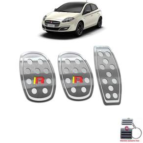 Pedaleira Manual Fiat Bravo Sporting 2012 A 2016 Prata