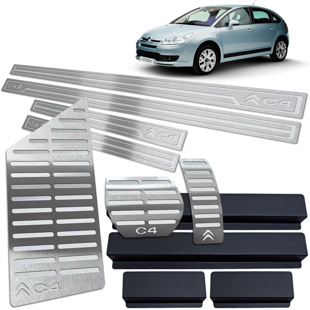 Descanso Soleira Pedaleira Automático Citroen C4 Hatch Prata