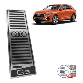 Descanso De Pé Aço Inox Audi Q3 2020 2021 Preto