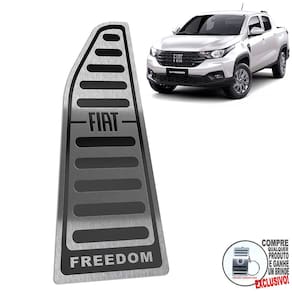 Descanso De Pé Em Aço Inox Fiat Strada Freedom Preto