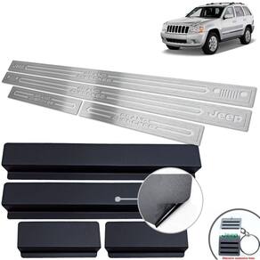 Soleira Jeep Grand Cherokee 2000 a 2010 Prata Baixo Relevo