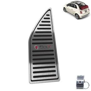 Descanso De Pé Em Aço Inox Fiat 500 Cabrio 2012 A 2015 Preto
