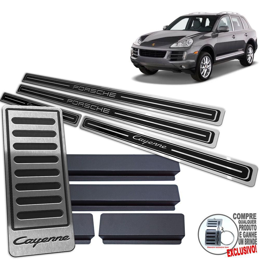 Descanso + Soleira Alto Relevo Porsche Cayenne 2008 a 2010