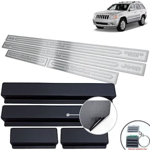 Soleira Jeep Grand Cherokee 2000 a 2010 Prata Alto Relevo