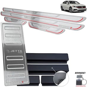 Descanso + Soleira Inox Volkswagen Jetta Gli 350 Tsi Prata